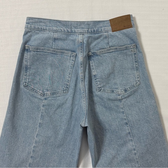 Madewell Emmett Wide Leg Jeans • Crop • High Rise • Blue Light Wash • Size 27 - Picture 6 of 16